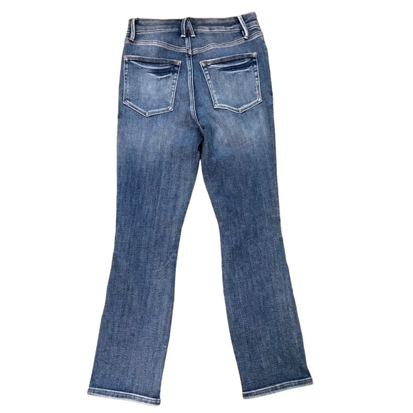 Good American Factory Distressed Jeans Style GLC138OT Medium Wash Size 4/27 - Picture 2 of 11